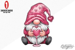 Valentine Gnome Sublimation Clipart - High Quality Design Product Image 4