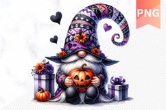 Halloween gnome clipart, Halloween sublimation clipart set Product Image 8