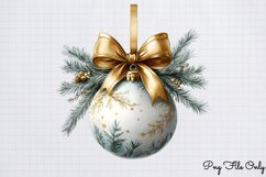 Golden Christmas Decor Clipart Bundle PNG Product Image 10