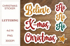 Christmas Sticker Set | Retro PNG | Printable Sticker Product Image 1