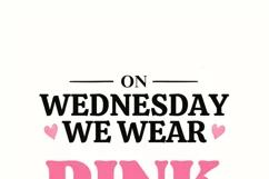 On Wednesday We Wear Pink, October Cancer Awareness PNG Product Image 2