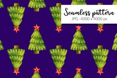 Watercolor Christmas trees pattern Product Image 1