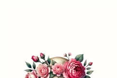 Watercolor Skull & Pink Flowers Sublimation File Product Image 2