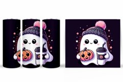 Cute Ghost Tumbler Sublimation. Ghost Halloween Tumbler Product Image 2