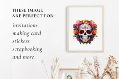 Sugar Skulls Sublimation, Day of The Dead png Product Image 3