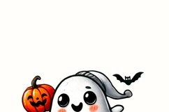 Adorable Spooky Ghost Sublimation Design for T-Shirt Product Image 2