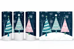 Christmas Tree Tumbler Sublimation. Christmas Tumbler Design Product Image 2
