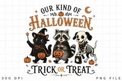 Our Kind Of Halloween PNG Sublimation Design - Cute Black Product Image 1