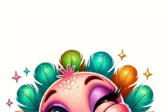 Colorful Watercolor Turkey PNG, Glitter Fall Turkey Design Product Image 2