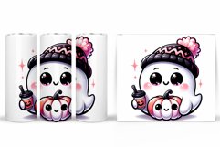 Cute Ghost Tumbler Sublimation. Ghost Halloween Tumbler Product Image 2