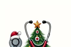 Santas Favorite PNG Design, Nurse Christmas Gift Product Image 3