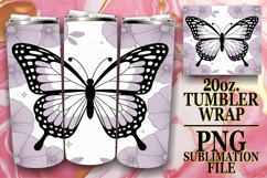Bright reflections 20oz tumbler wrap, Butterfly Product Image 1