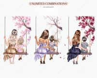 Motherhood Swing Clipart Portrait Creator Product Image 5