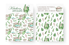 Kitchen utensils watercolor set. Cookbook. Country kitchen. Product Image 7