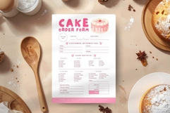 Cute Pink Cake Order Form Canva Template Product Image 7
