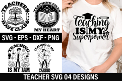 Teacher SVG Design - Teaching is my Superpower Product Image 1