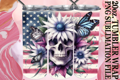 Lively adventures 20oz tumbler wrap, Skull USA Product Image 1