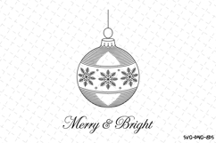 Merry &amp; Bright Svg | Christmas Svg | Svg Cut Files Product Image 1