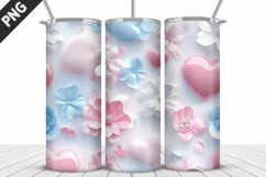 Valentines Love Skinny Tumbler PNG Wrap| Valentines Tumbler Product Image 4