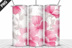 Flowers Tumbler Design | Valentine's Day Tumbler Wrap Product Image 4