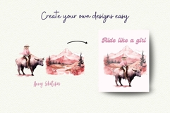 Pastel Western Watercolor Clipart Product Image 7