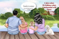 Big family clipart, sitting family. Product Image 1