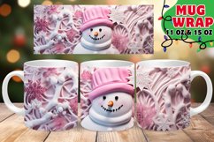 Mug Wrap Winter Wonders: Sublimation Snowman Magic Product Image 1