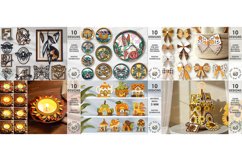 3D Autumn Mega bundle laser cut. Fall home decor SVG Product Image 3