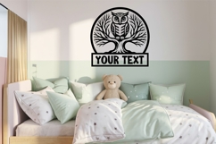 Owl Laser Cut File SVG DXF PNG, Owl Name Sign, Owl Clipart Product Image 6