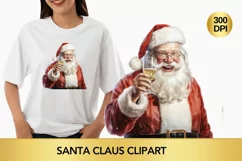 santa claus clipart, christmas clipart sublimation Product Image 1