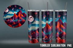 3D Tumbler Wrap | 3D paper collage 20 OZ Tumbler Sublimation Product Image 7