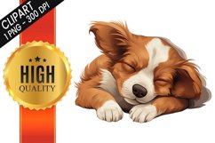Cute Sleep Dog Sublimation PNG Design - Sublimation Design Product Image 1