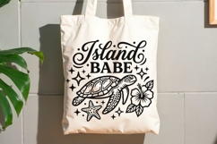 Island Babe Svg, Summer Vibes Svg, Sea Turtle Svg, Ocean Svg Product Image 8