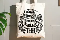 Try To Catch Up On My Endless Tbr Svg, Book Lover Svg. Product Image 8