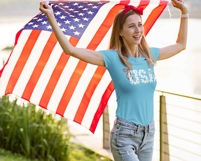 Distressed USA Svg Png | Patriotic Coquette Png Product Image 5