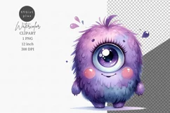 Monster clipart, Nursery clipart, Cute clipart Product Image 1