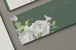 elegant wedding invitation card with roses watercolor Product Image 7