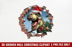 3D Broken Wal Christmas Clipart PNG Product Image 1