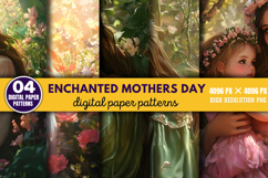 Enchanted Mothers Day Digital Paper Bundle PNG Product Image 8