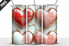 Valentines Love Skinny Tumbler PNG Wrap| Valentines Tumbler Product Image 4
