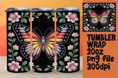 SLEEK PNG Tumbler Design 20oz , Butterfly Product Image 1