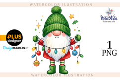 Watercolor Christmas gnomes, Christmas Gnomes Product Image 1