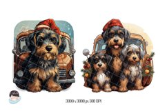 Christmas Dogs Sublimation Clipart PNG Product Image 7