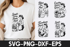 Retro Farmhouse Lady Vintage Design SVG Product Image 1