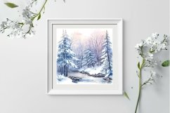 Watercolor Winter Forest Collection Product Image 7