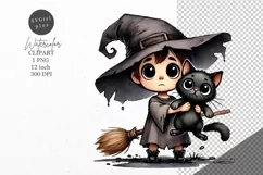Halloween clipart, Witch clipart, Autumn clipart Product Image 1