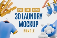 3D Laundry Tools and Equipment Set Product Image 1