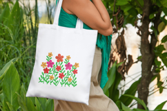 Colorful Garden Blooms Embroidery Design Product Image 6