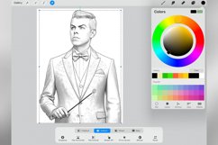60 Procreate Men in suits Stamp Brushes Product Image 4