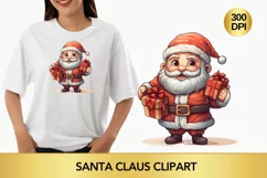 santa claus clipart, christmas clipart sublimation Product Image 1